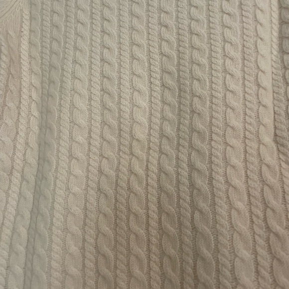 Ann Taylor Cream 100% cashmere V-Neck sweater size small - Picture 7 of 8